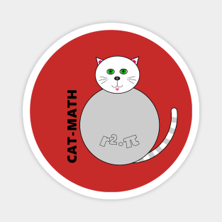 Circle-r2 pi-cat-math Magnet